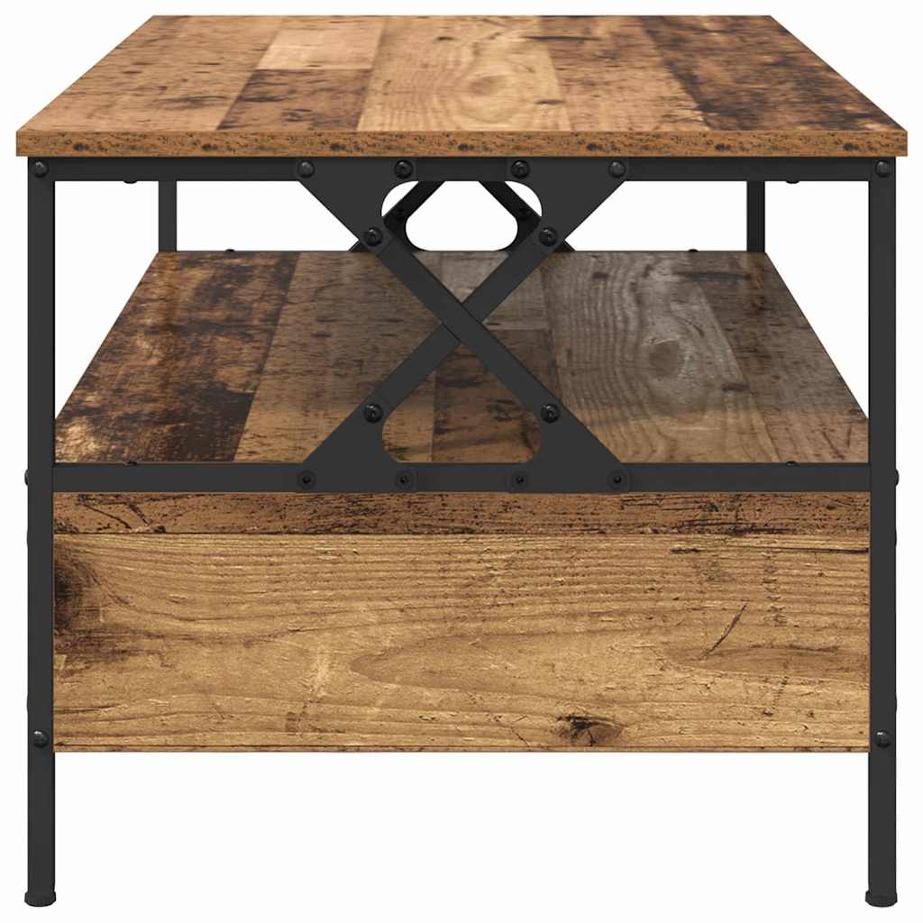 Couchtisch with Drawer Altholz 100 x 51 x 45 cm Holzwerkstoff