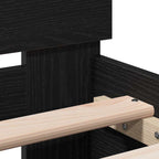 Bettrahmen Schwarz Eichen-Optik 193 x 95 x 88 cm Holzwerkstoff