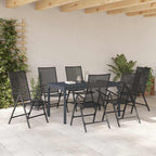 Garten Essgruppe 7 pcs Anthrazit Pulverbeschichteter Stahl