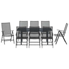 Garten Essgruppe 9 pcs Anthrazit Pulverbeschichteter Stahl