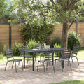 Garten Essgruppe 7 pcs Anthrazit Pulverbeschichteter Stahl