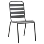 Garten Essgruppe 9 pcs Anthrazit Pulverbeschichteter Stahl