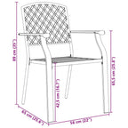 Garten Essgruppe 9 pcs Anthrazit Pulverbeschichteter Stahl