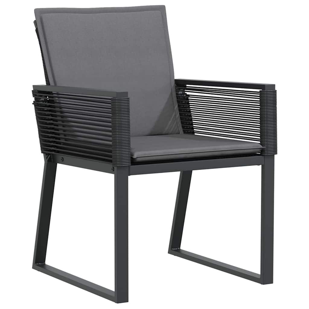 Garten Essgruppe 7 pcs Anthrazit Poly-Rattan