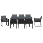 Garten Essgruppe 9 pcs Anthrazit Poly-Rattan