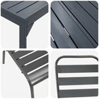 Garten Essgruppe 11 pcs Anthrazit Pulverbeschichteter Stahl
