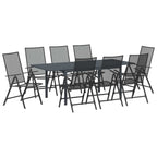 Garten Essgruppe 9 pcs Anthrazit Stahl