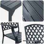 Garten Essgruppe 9 pcs Anthrazit Stahl