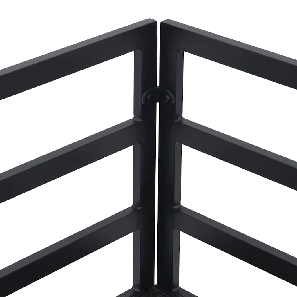 Gartensofa-set 4 pcs Schwarz Metall