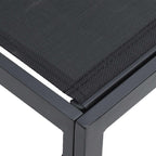 Gartensofa-set mit Kissen 9 pcs Schwarz Aluminium