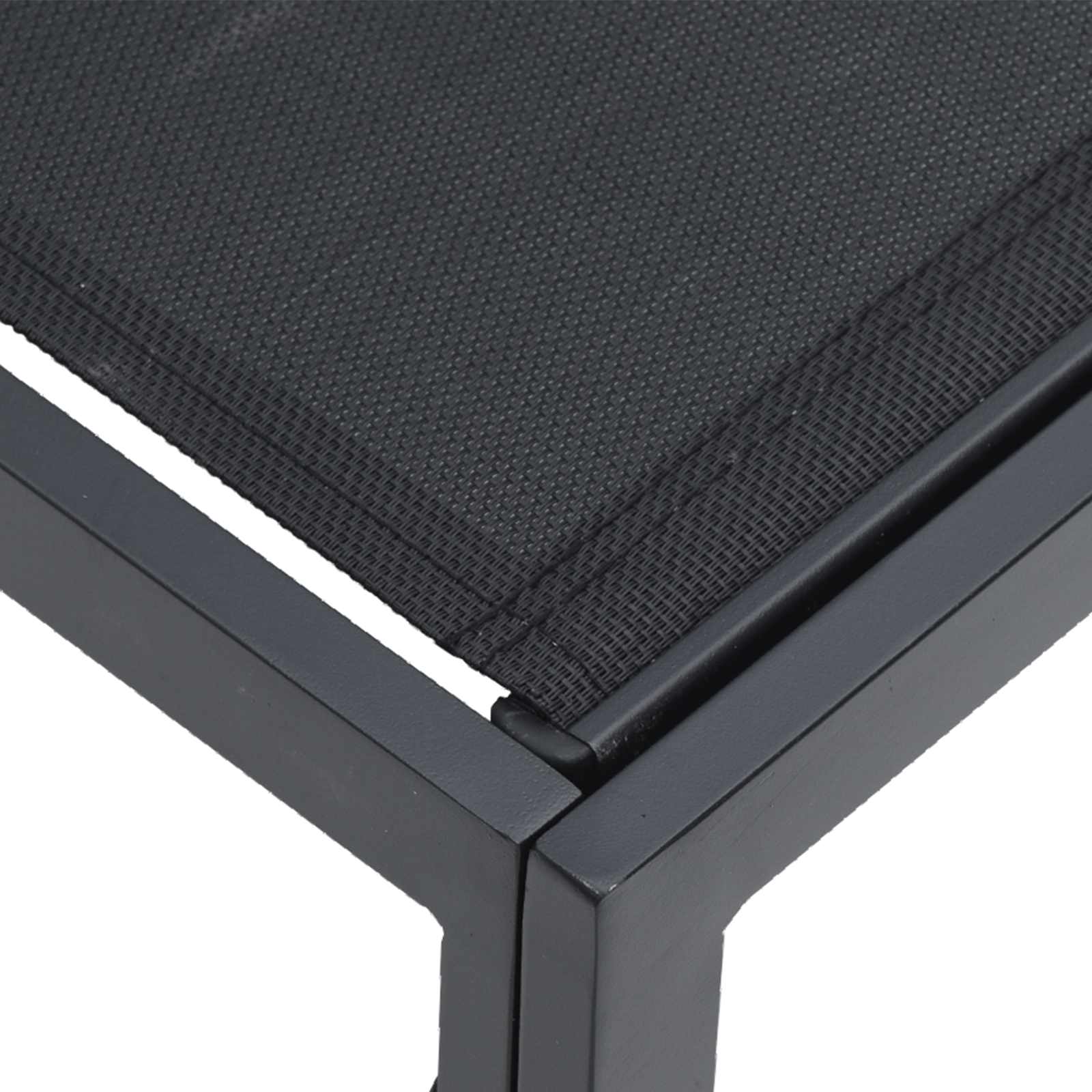 Gartensofa-set mit Kissen 11 pcs Schwarz Aluminium
