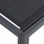 Gartensofa-set mit Kissen 6 pcs Schwarz Aluminium
