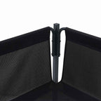 Gartensofa-set mit Kissen 4 pcs Schwarz Stahl