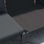 Gartensofa-set mit Kissen 4 pcs Schwarz Stahl