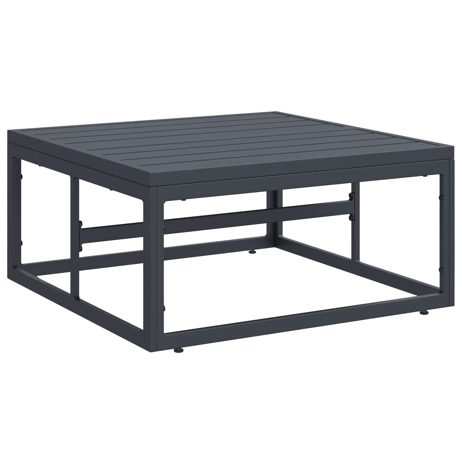 Gartensofa-set mit Kissen 9 pcs Schwarz Stahl
