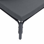 Gartensofa-set mit Kissen 9 pcs Schwarz Stahl