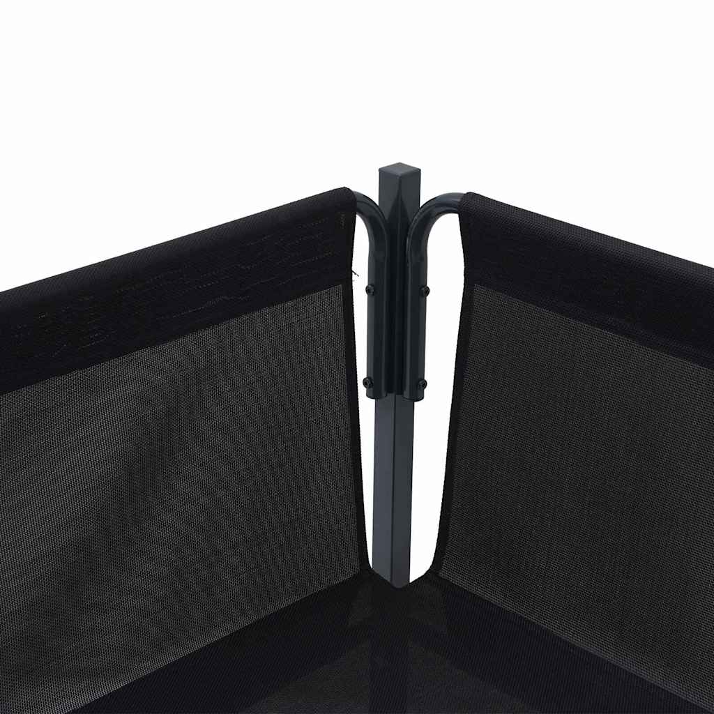 Gartensofa-set mit Kissen 14 pcs Schwarz Stahl