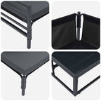 Gartensofa-set mit Kissen 13 pcs Schwarz Stahl