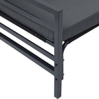 Gartensofa-set mit Kissen 13 pcs Schwarz Stahl