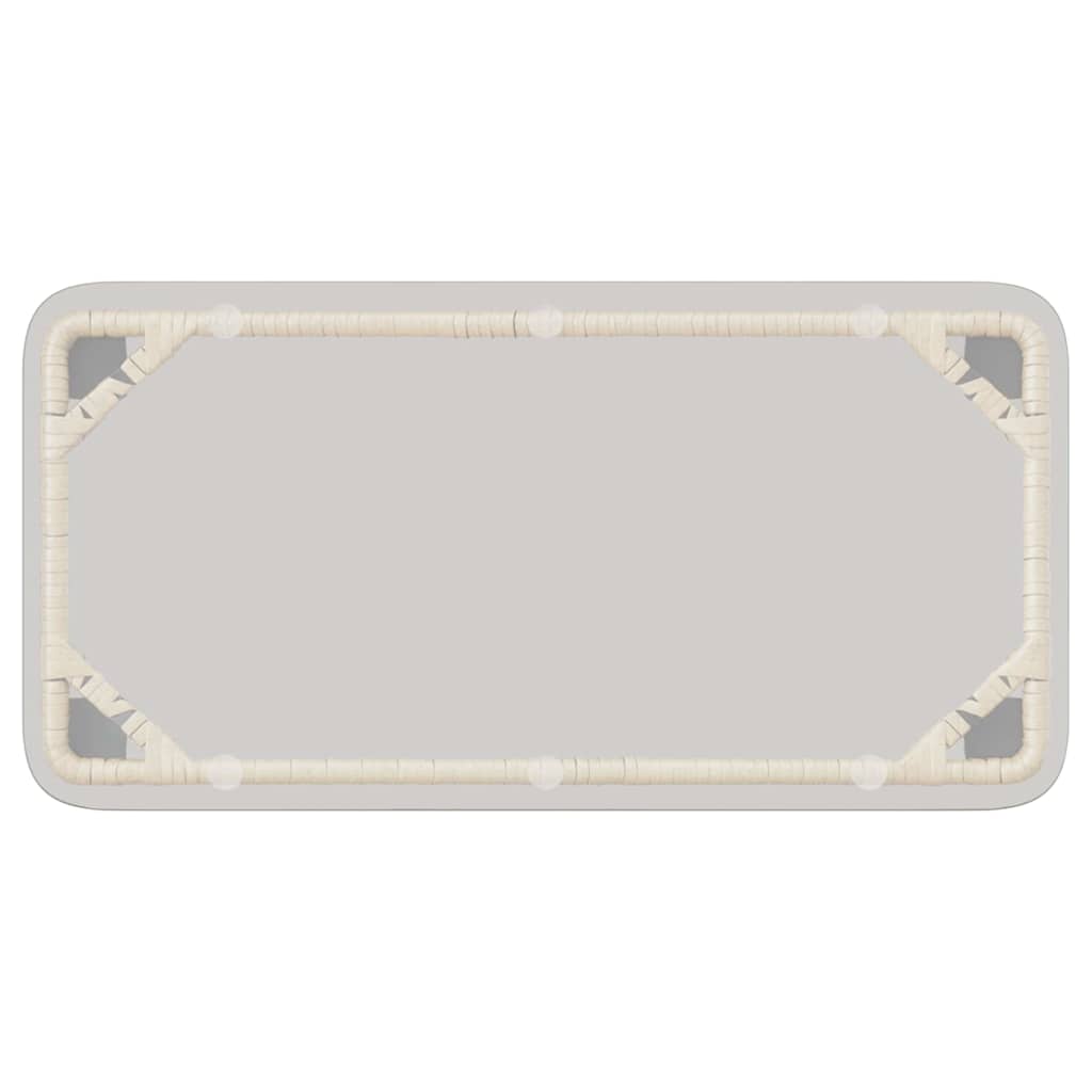 Gartenmöbel Set mit Kissen 4 pcs Schwarz und Creme Poly-Rattan