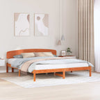 Bettrahmen Wachsbraun 200 x 200 cm Massives Kiefernholz