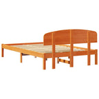 Bettrahmen Wachsbraun 120 x 200 cm Massives Kiefernholz