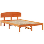 Bettrahmen Wachsbraun 140 x 190 cm Massives Kiefernholz