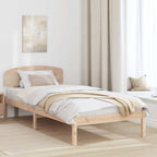 Bettrahmen mit Kopfteil Natur 90 x 190 cm Massives Kiefernholz