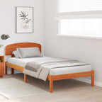 Bettrahmen Wachsbraun 75 x 190 cm Massives Kiefernholz