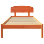 Bettrahmen Wachsbraun 75 x 190 cm Massives Kiefernholz
