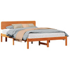 Bettrahmen Wachsbraun 200 x 200 cm Massives Kiefernholz