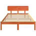 Bettrahmen Wachsbraun 140 x 190 cm Massives Kiefernholz