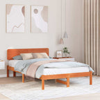 Bettrahmen Wachsbraun 135 x 190 cm Massives Kiefernholz