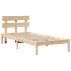 Bettgestell mit Kopfteil Braun 80 x 200 cm Massivholz Kiefer