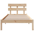 Bettgestell mit Kopfteil Braun 80 x 200 cm Massivholz Kiefer