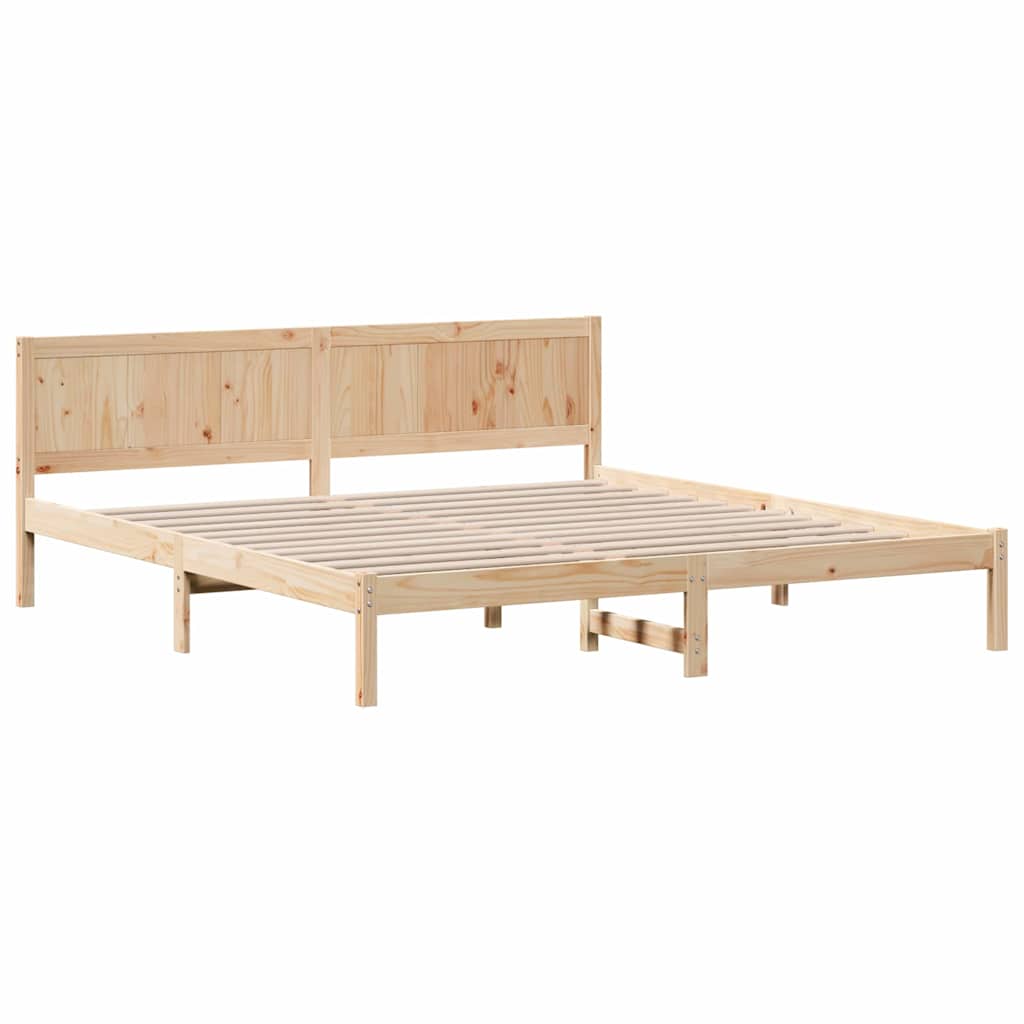 Bettgestell Braun 200 x 200 cm Massivholz Kiefer