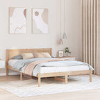 Bettgestell Braun 160 x 200 cm Massivholz Kiefer