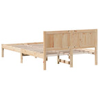 Bettgestell Braun 120 x 200 cm Massivholz Kiefer