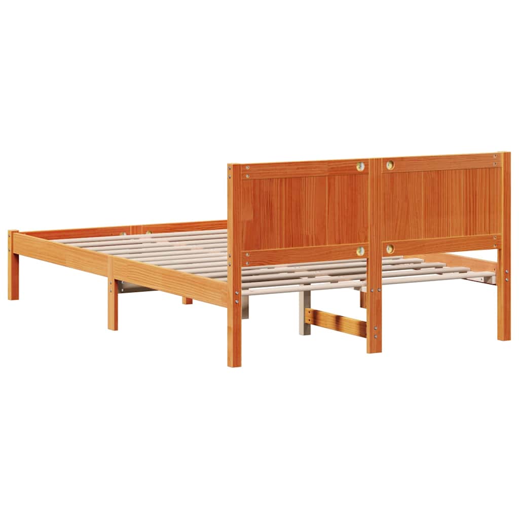Bettgestell Braun 120 x 200 cm Massivholz Kiefer