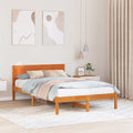 Bettgestell Braun 135 x 190 cm Massivholz Kiefer