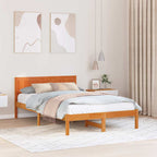 Bettgestell Braun 135 x 190 cm Massivholz Kiefer