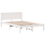 Bettgestell Weiß 120 x 190 cm Massivholz Kiefer