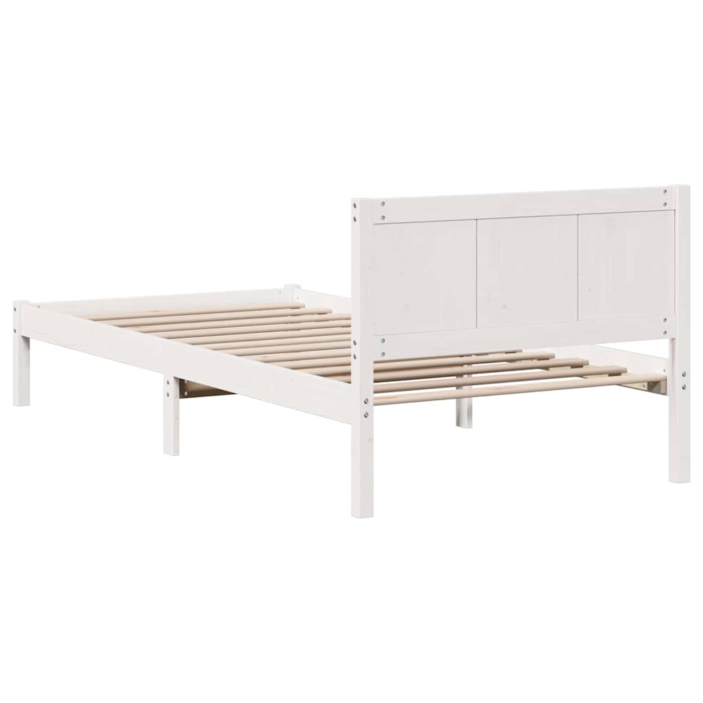 Bettgestell Weiß 80 x 200 cm Massivholz Kiefer