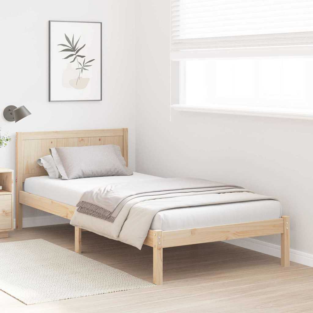 Bettgestell Braun 100 x 200 cm Massivholz Kiefer
