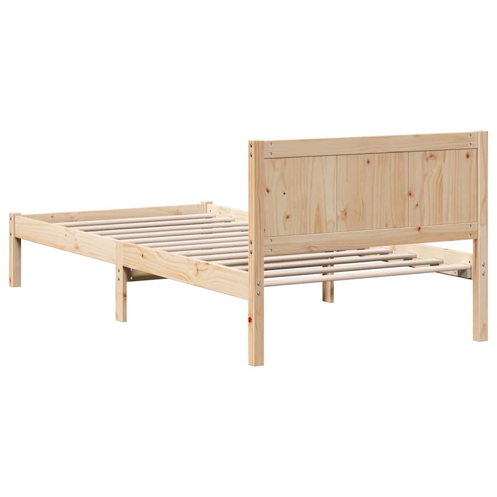 Bettgestell Braun 100 x 200 cm Massivholz Kiefer
