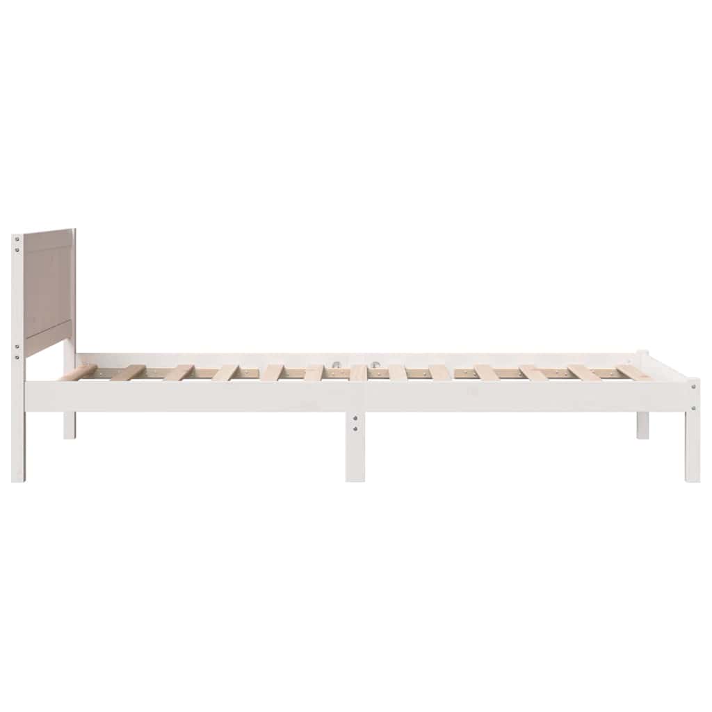 Bettgestell Weiß 100 x 200 cm Massivholz Kiefer