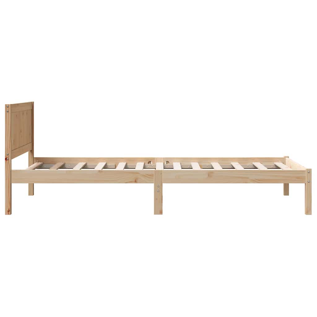 Bettgestell Braun 90 x 190 cm Massivholz Kiefer
