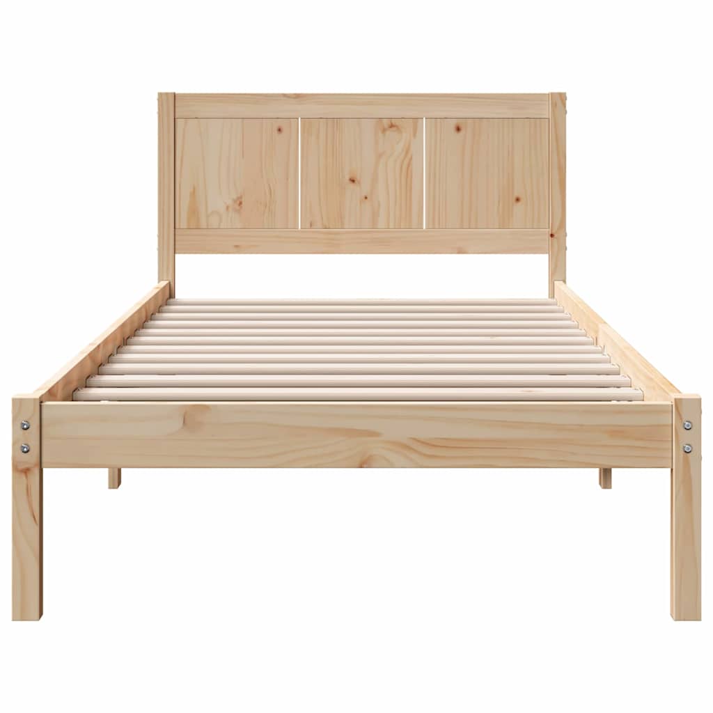 Bettgestell Braun 75 x 190 cm Massivholz Kiefer