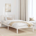 Bettgestell Weiß 75 x 190 cm Massivholz Kiefer