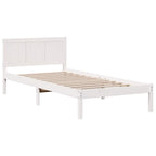Bettgestell Weiß 75 x 190 cm Massivholz Kiefer